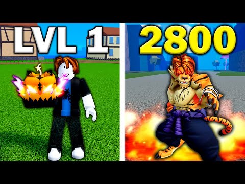 Noob To Max With TIGER FRUIT In Blox Fruits