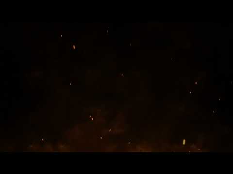 Rising Fire Particles Fiery Pit Black Background 4K (No Loops)