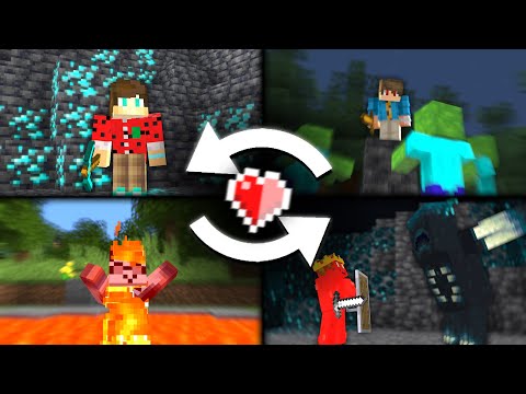 Minecraft But We Swap When We Take DAMAGE...