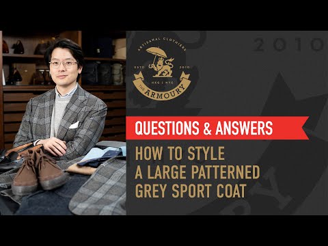 How to Style a Large Patterned, Grey Sport Coat in Casual and Smart Casual Outfits - Q&A