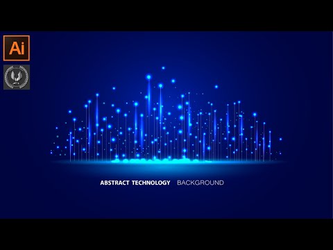 Abstract technology background design in illustrator
