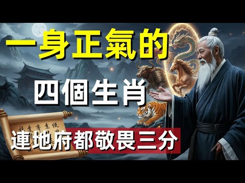 這四個生肖一身正氣，連地府都敬畏三分！#修行思維 #修行 #福報 #禪 #道德經 #覺醒 #開悟 #禅修