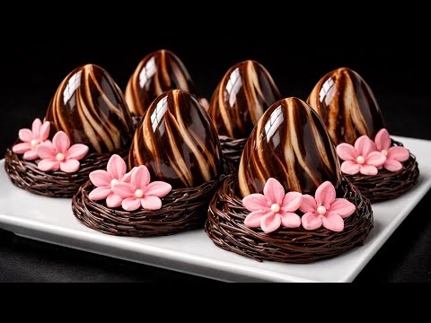So simple & so beautiful! Easter egg dessert without baking – in just 15 minutes!