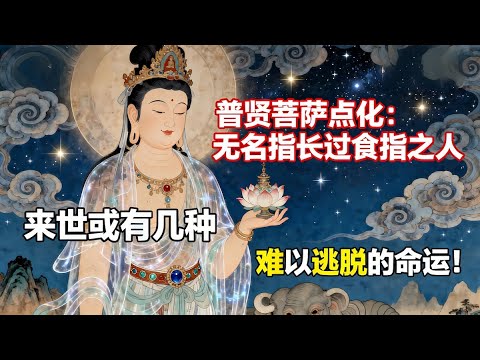 普賢菩薩點化：無名指長過食指之人，來世或有幾種難以逃脫的命運。#佛學#佛教#佛法無邊#佛陀#修心#修行文化#智慧人生#禪悟人生#傳統文化#修行#玄學
