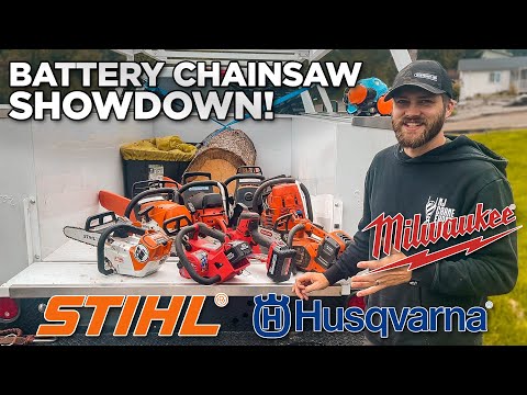 Battery Chainsaw Showdown! Stihl vs Husky vs Milwaukee