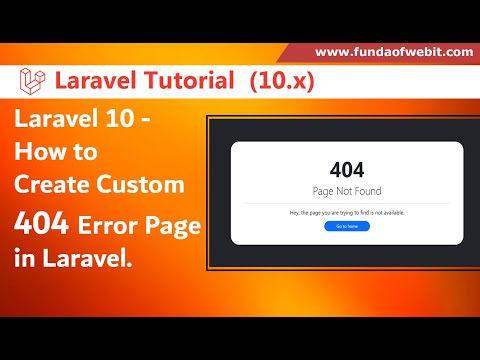 How to create custom 404 error page in Laravel | How to design 404 error page in Laravel 10
