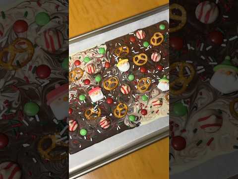 Christmas Chocolate Bark 🎄🍫#asmr #shorts