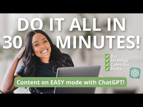 You’re working too hard! Let’s use ChatGPT to build your content strategy, calendar + posts FAST.