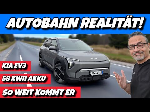 Hilfe, Akku leer! Kia EV3 58 kWh Autobahnreichweite im Test. Reicht die kleinere Batterie aus?