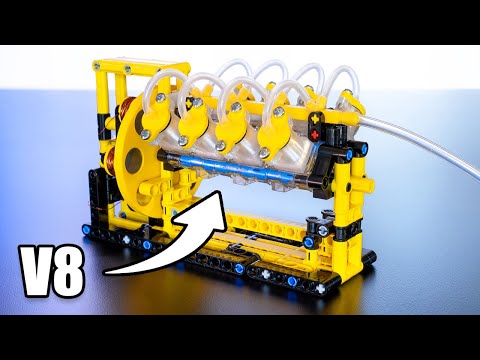 Lego Air Engine Powering a Generator!