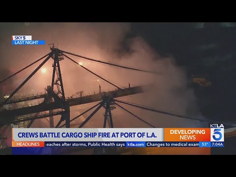 Shelter-in-place order lifted for communities near hazardous container ship fire in Port of Los Ange