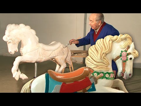 Rocking horses for fairs and carousels. Artisanal elaboration with wood | Lost trades | Documentary