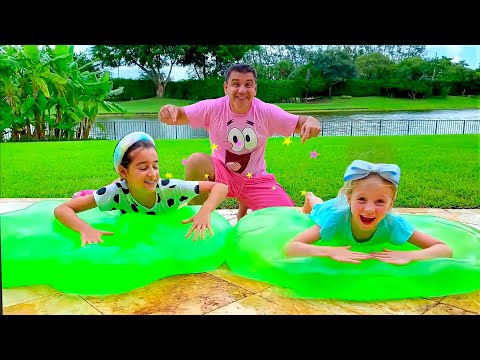 Dad comes up with entertainment for Nastya and Eva