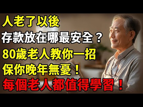 人老了以後，存款放在哪才最安全？ 80歲老人教你一招，學會保你晚年無憂！每個老人都值得學習！#智慧老年#人生感悟#幸福#哲理#退休後#老年生活#人生#故事#老年#情感