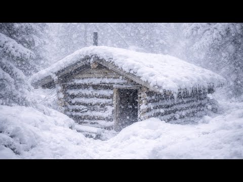 I Survived EXTREME Heavy Snow in a Wooden Cabin