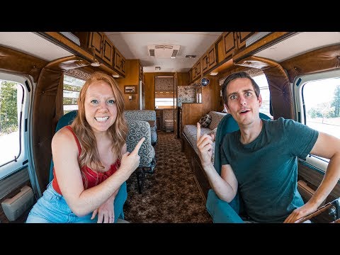 FULL TOUR of Our 1975 Vintage Camper Van RV! (Pre-Renovation)