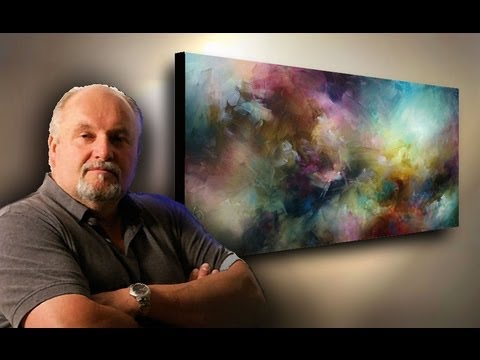 abstract art painting demo. depth & movement with simple blending & washes. Fun & Easy