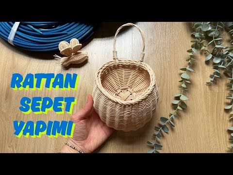 Making Rattan Round Wall Basket - Audio - Detailed explanation, Wicker Basket Weaving, Easy expla...