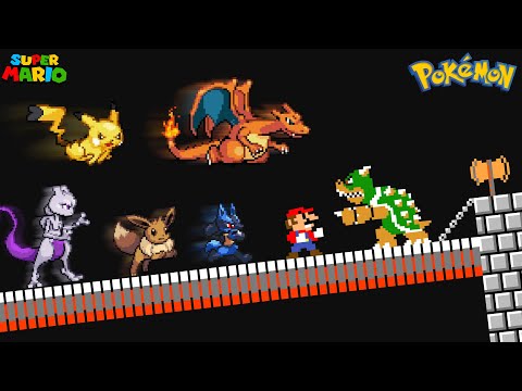 What if Mario and All POKÉMON Characters Fight BOWSER?