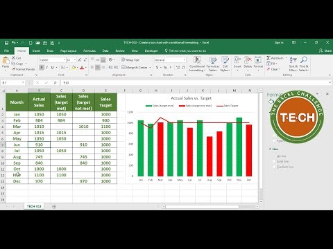 TECH-013 - Create a bar chart with conditional formatting in Excel