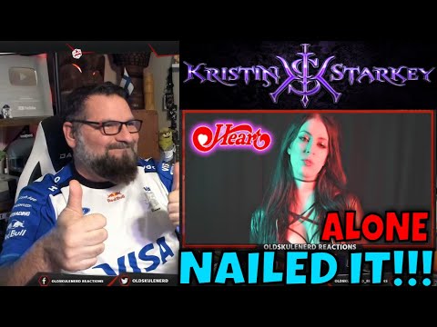 KRISTIN STARKEY - ALONE (Heart Cover) OLDSKULENERD REACTION |