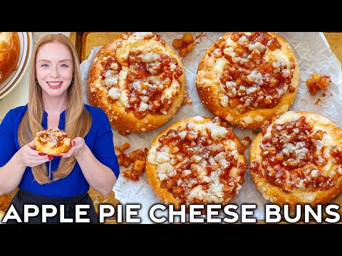 Apple Pie & Cream Cheese Buns Recipe | with Streusel Topping