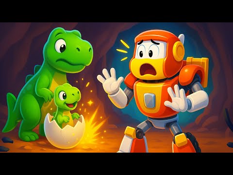 🦖 Hero Robot Police Car Helps Baby Dino Find His Family 🚔 | Robofuse