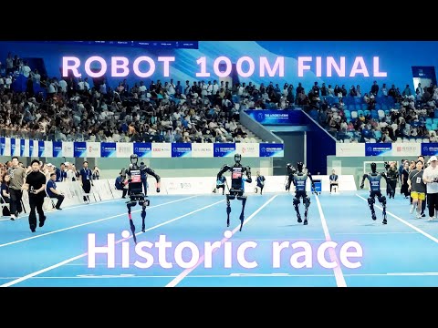 (Eng subs)2025 World Humanoid Robot Games 100m Final,Tian Gong Won!#humanoidrobot #china #robot