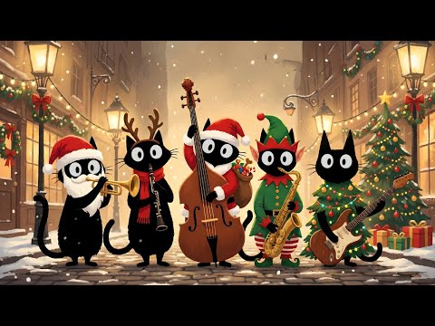 Black Cats Deep Bass Christmas Jazz: Cozy Holiday Groove for Focus & Productivity