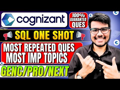 Most Asked SQL Ques in Cognizant Interviews | One shot