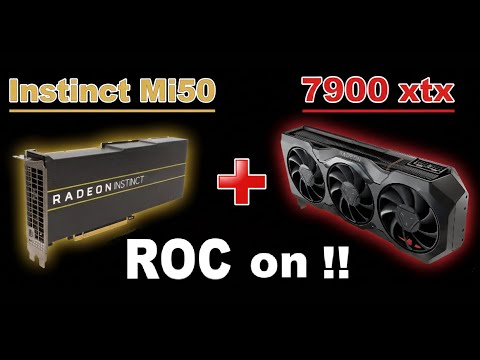 7900 XTX + Instinct MI50-32gb: AMD's Unholy LLM Alliance. ROCm ROCon.