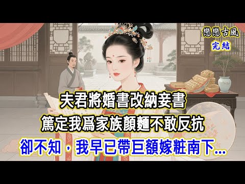 夫君將婚書改納妾書，篤定我爲家族顏麵不敢反抗，卻不知，我早已帶巨額嫁粧南下......#小說#原創