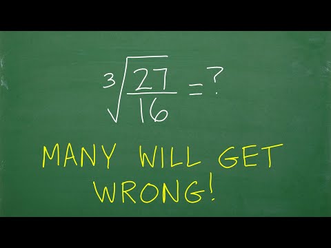 Simplify the Cube Root Radical Expression. MOST will NOT Get RIGHT!