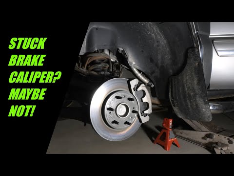2007 Chevy Silverado stuck front brake!  Bad Caliper?  Maybe not!  How to diagnose it and fix it!