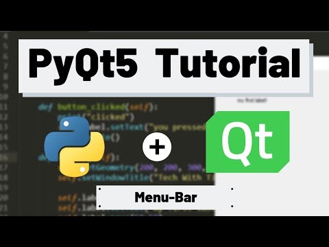 PyQt5 Tutorial - MenuBar (Shortcuts, Status Bar and Triggers)