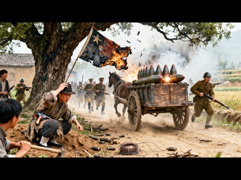 Japanese Troops Attack a Village—Chinese Agent Set an Ambush, a Cart of Bombs Wipes Out 1K Enemies!