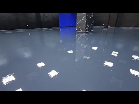 تطبيق الإيبوكسي على البلاط بأسهل طريقة (autonivelant) 💯  #2025   #epoxy #explore  #painting