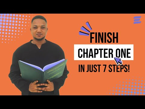 How to Write Chapter 1 (Introduction) of Your Project/Dissertation in 7 Days (Step-by-Step Guide)