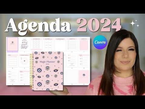 DISEÑA tu propia AGENDA EN CANVA 2024 💕 Te regalo la plantilla