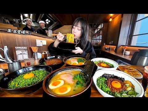 I'm here to eat ramen that won first place at the Tokyo Olympics in Japan🤤 ramen eating show