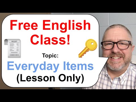 Free English Class! Topic: Everyday Items! 🧾🔑🌡️ (Lesson Only)