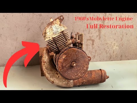 👉Very Old 1960 Mobylette Engine Restoration to Life // Full Restoration Engine After Decades of Rust