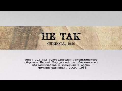 Not so / Trial of the head of the Gelendzhik catering establishment, Berta Borodkina // 09.29.19