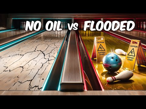 No Oil vs Flooded Bowling Lane!
