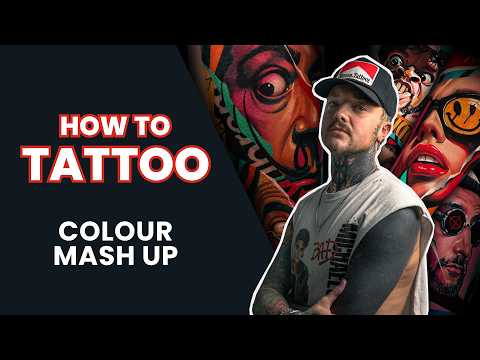 How to Tattoo a Colour Portrait Mash-Up with Simon Brown | Tattoo Tutorial