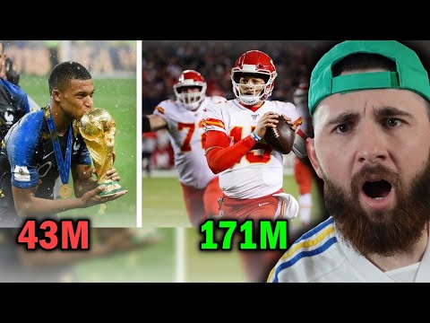 AMERICAN Reacts to Is the World Cup Bigger Than the Super Bowl? *it's not even close!*
