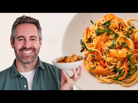 Red Curry Pasta with Shrimp