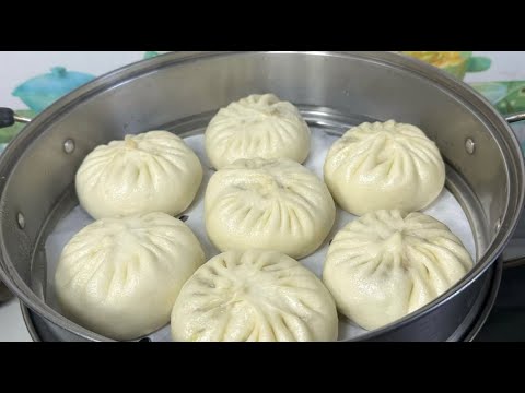 蒸包子好吃有诀窍，不用提前发面，农村媳妇教你山东大包子，雪白松软味道美！
