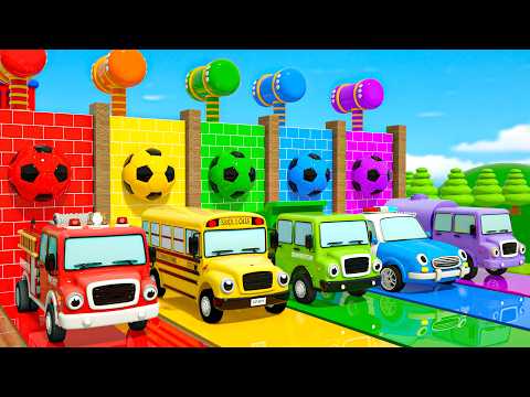 Baby Shark song Color Challenge: Learning Colors with 5 Magic Trucks! - Nursery Rhymes & Kids Songs