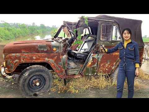 Genius girl repairs scrapped electric vehicle  the frame is rusted through  and it's running strong